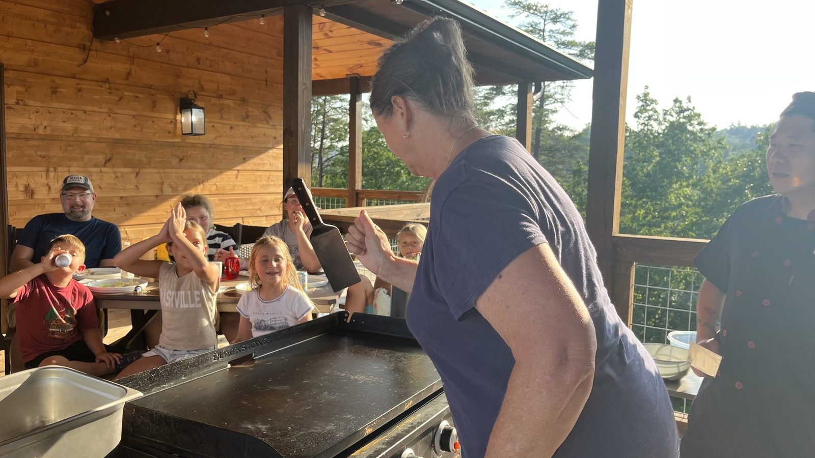 Hibachi at home in Northvale — the chef at the grill