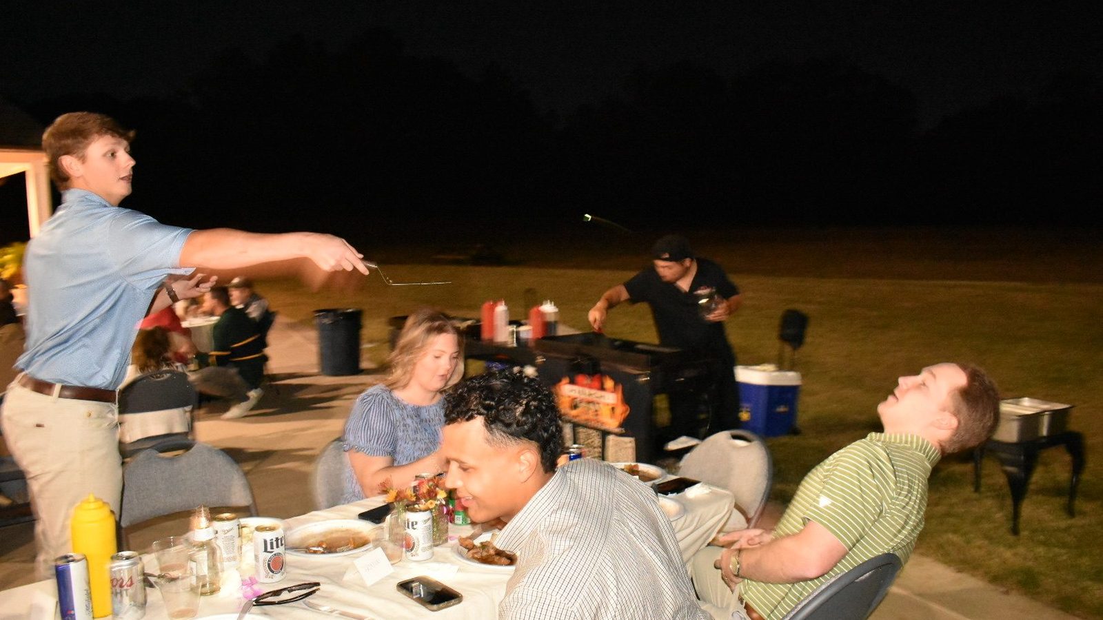 Mobile hibachi chef cooking for guests in Spring Hill