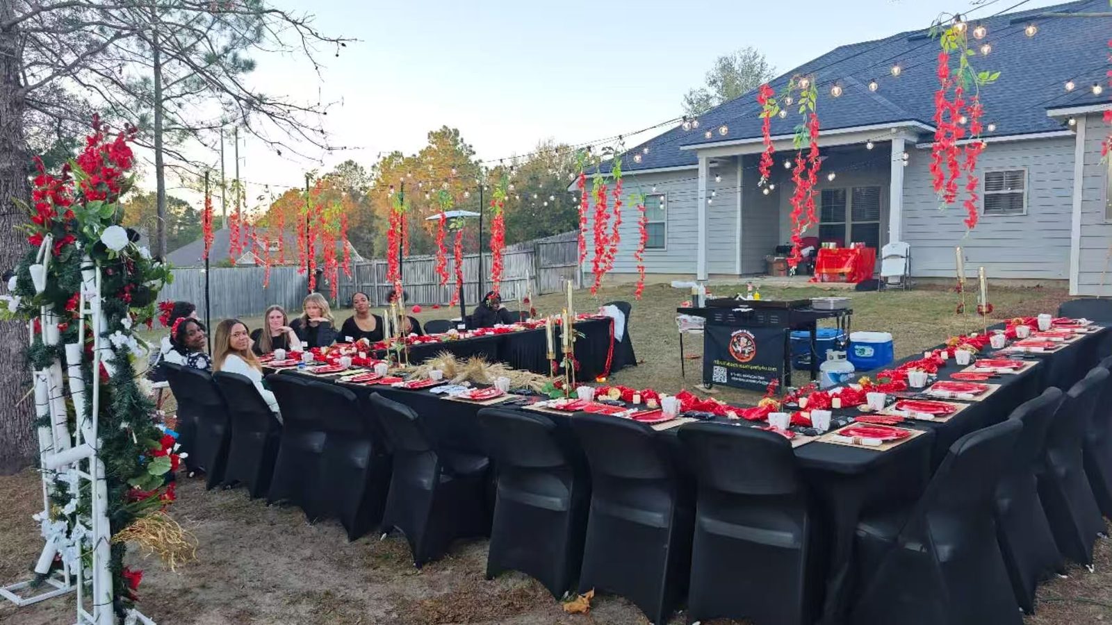 In-home hibachi chef plating a course in Melrose